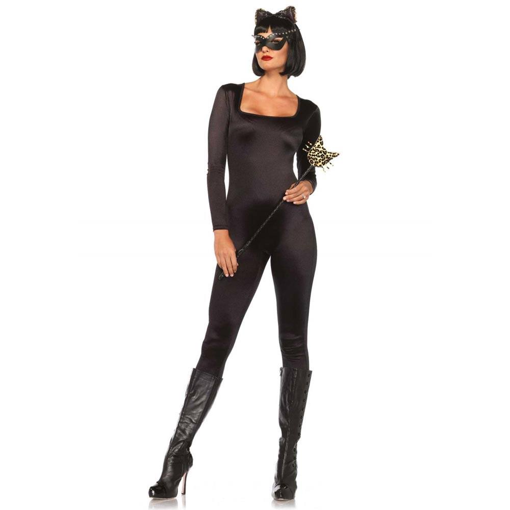 Leg Avenue Spandex Catsuit Black Costume Party Halloween