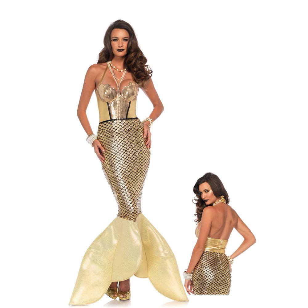 Leg Avenue Golden Glimmer Mermaid Costume Gold Attitude Europe