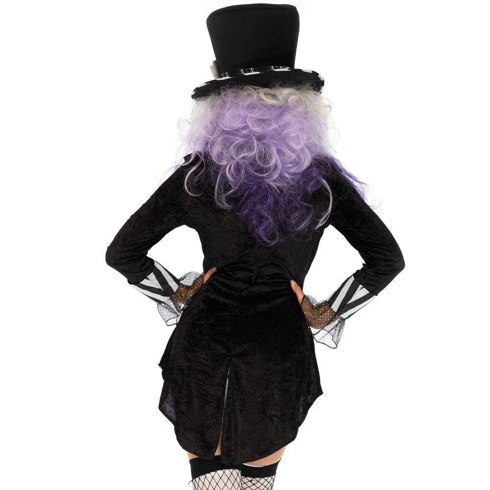 Leg Avenue Wonderland Mad Hatter Costume Black White Attitude