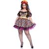 La Catrina-kostuum met skelet voor vrouwen Plus Size La Catrina-kostuum met skelet voor vrouwen Plus Size