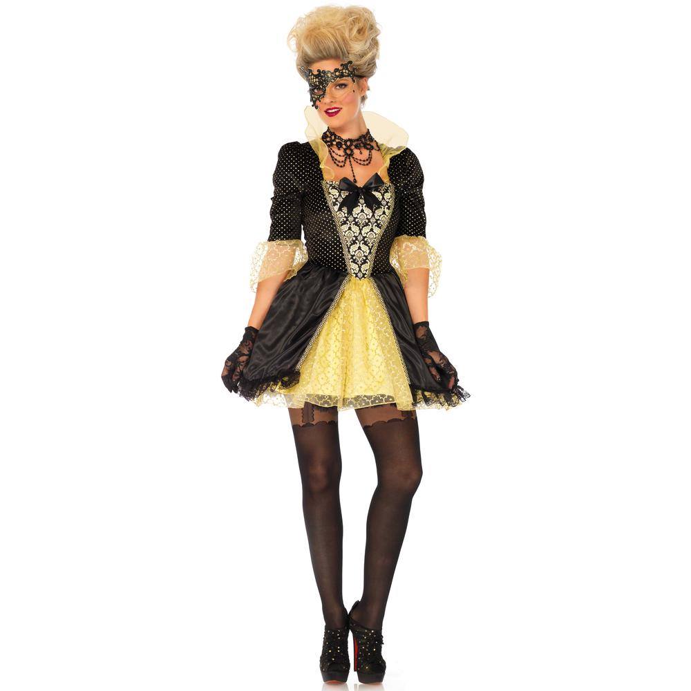 Leg Avenue Leg Avenue - Fantasy Masquerade Costume - Black/Gold coloure Leg Avenue Leg Avenue - Fantasy Masquerade Costume - Black/Gold coloure