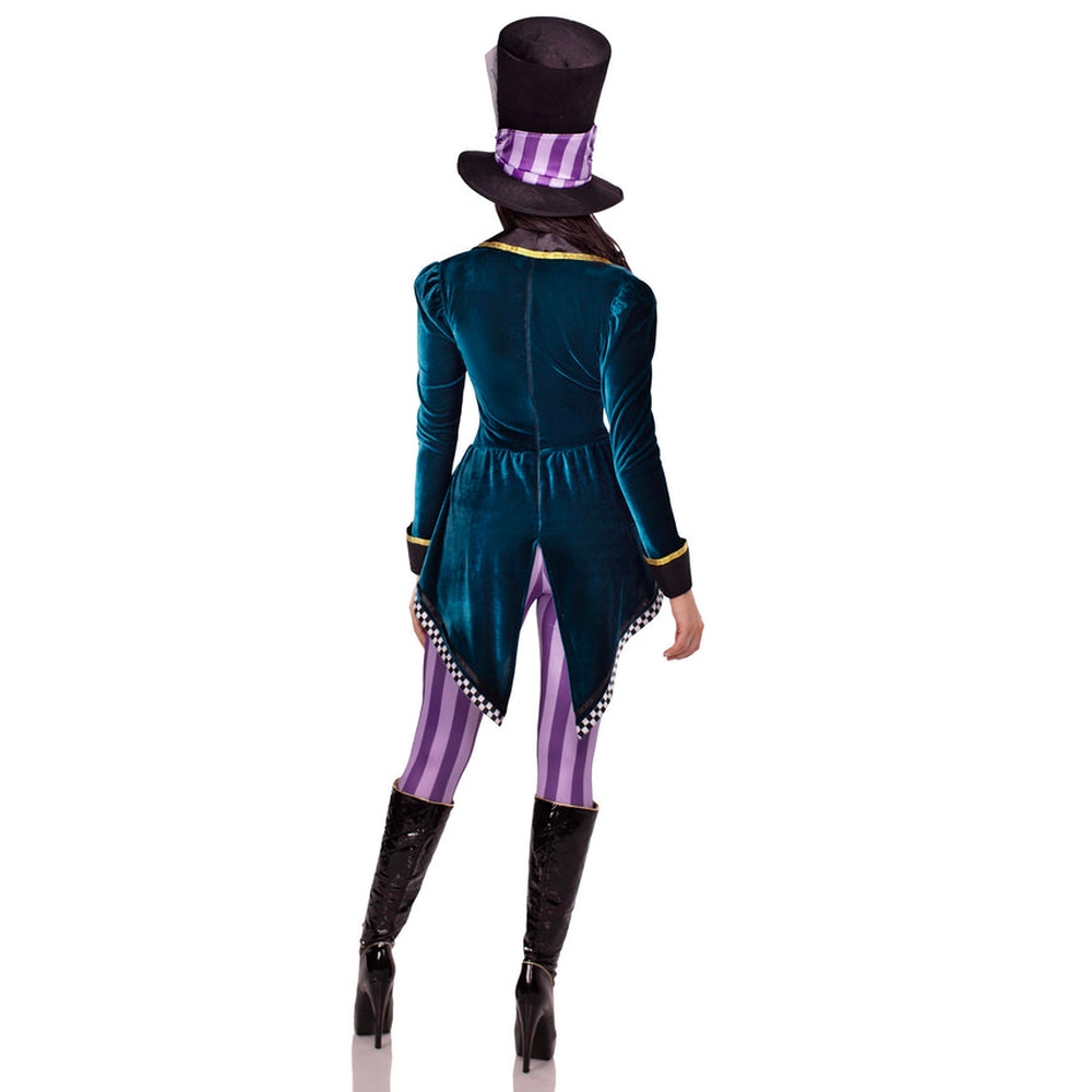 Leg Avenue Damen Mad Hatter Kostüm – Inklusive Kleid & Zylinder | Größe M (EUR 38) + Lila Petticoat
