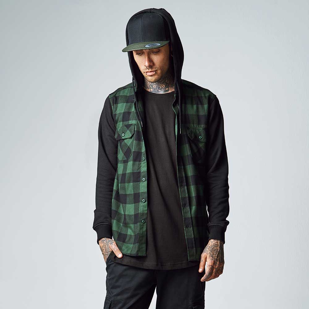 green checkered hoodie