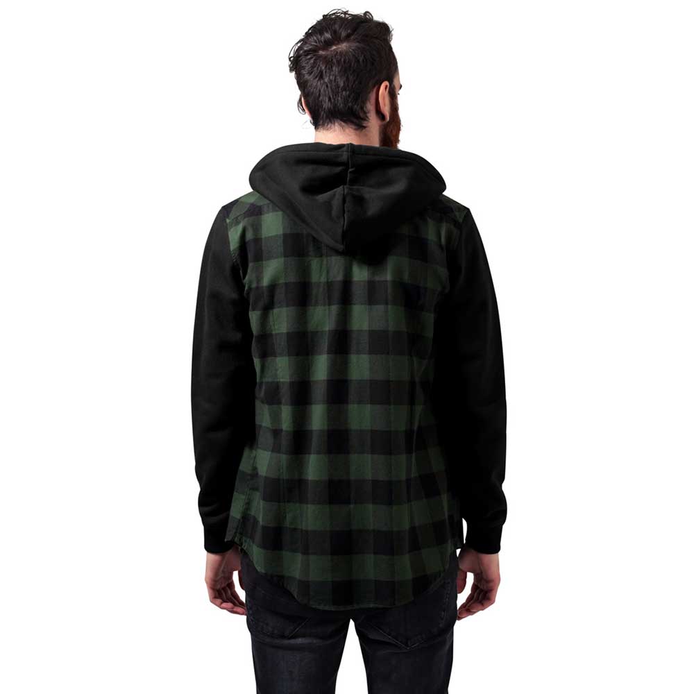 green and black checkered hoodie