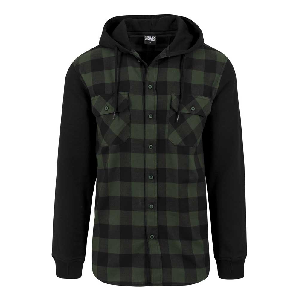 green and black checkered hoodie