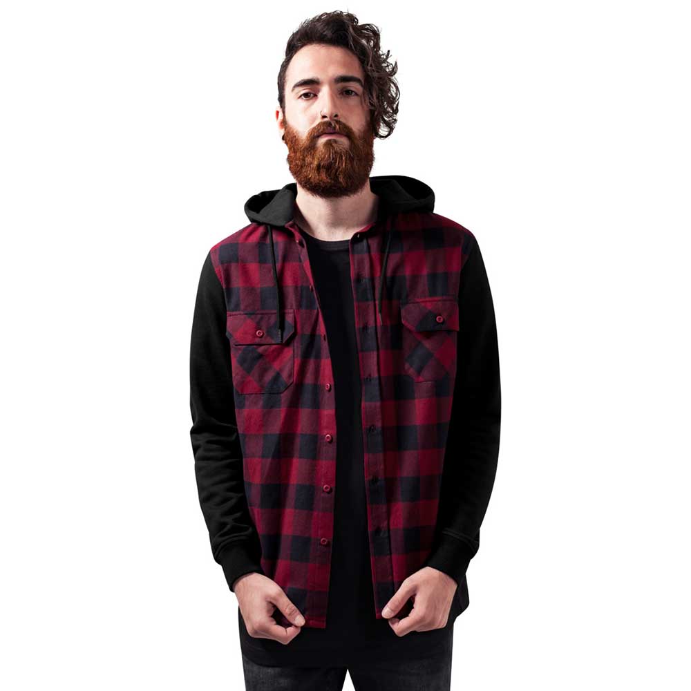 red black checkered hoodie