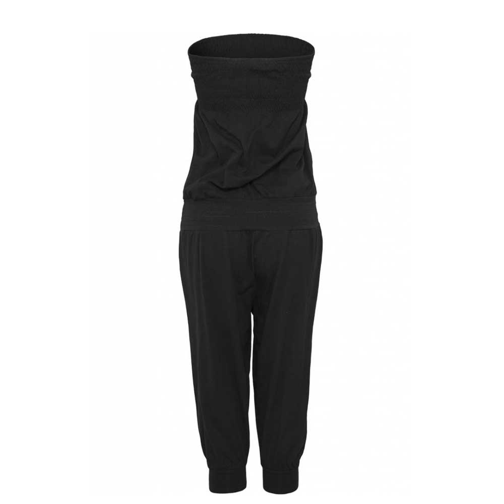 strapless capri jumpsuit