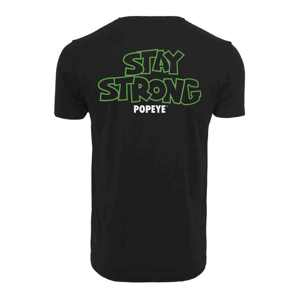 Urban Classics Urban Classics Mens Tshirt Popeye Stay Strong Black