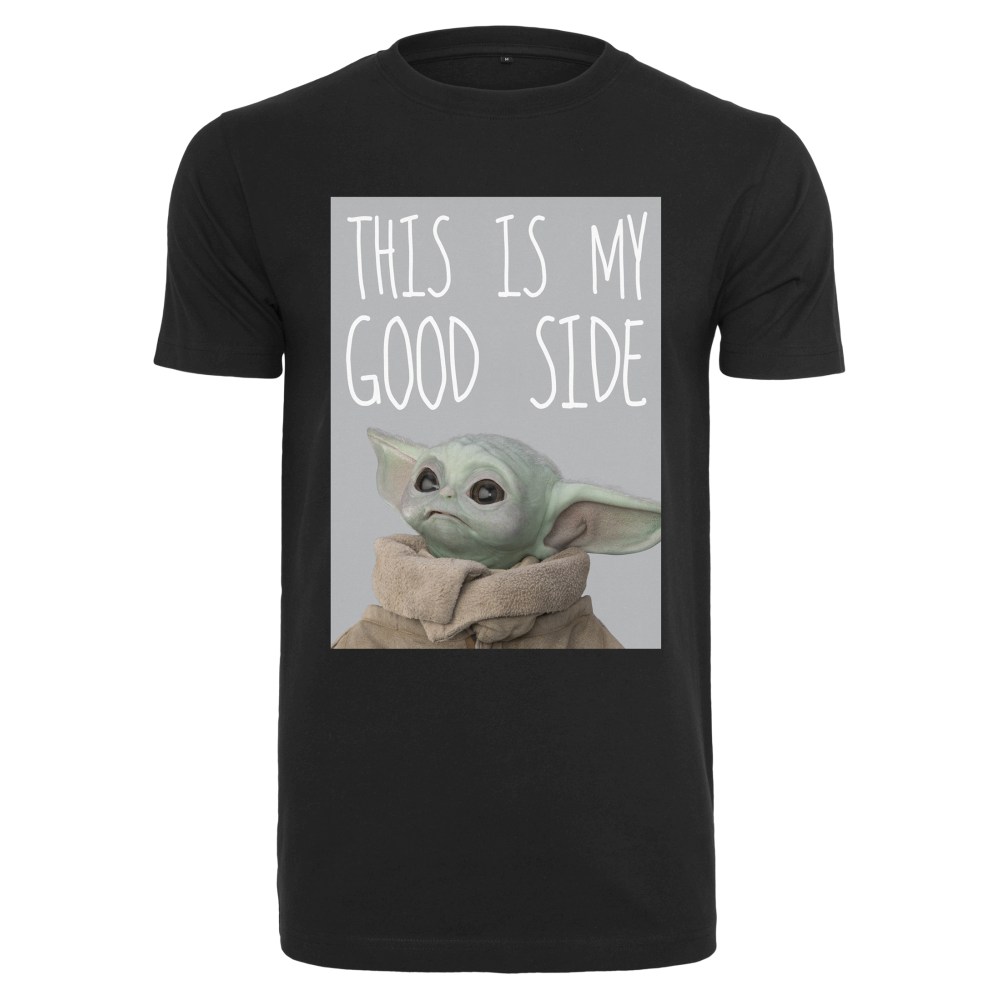 Verlichten Af en toe Kroniek Merchcode Merchcode Star Wars Heren Tshirt Baby Yoda Good Side Zwart 