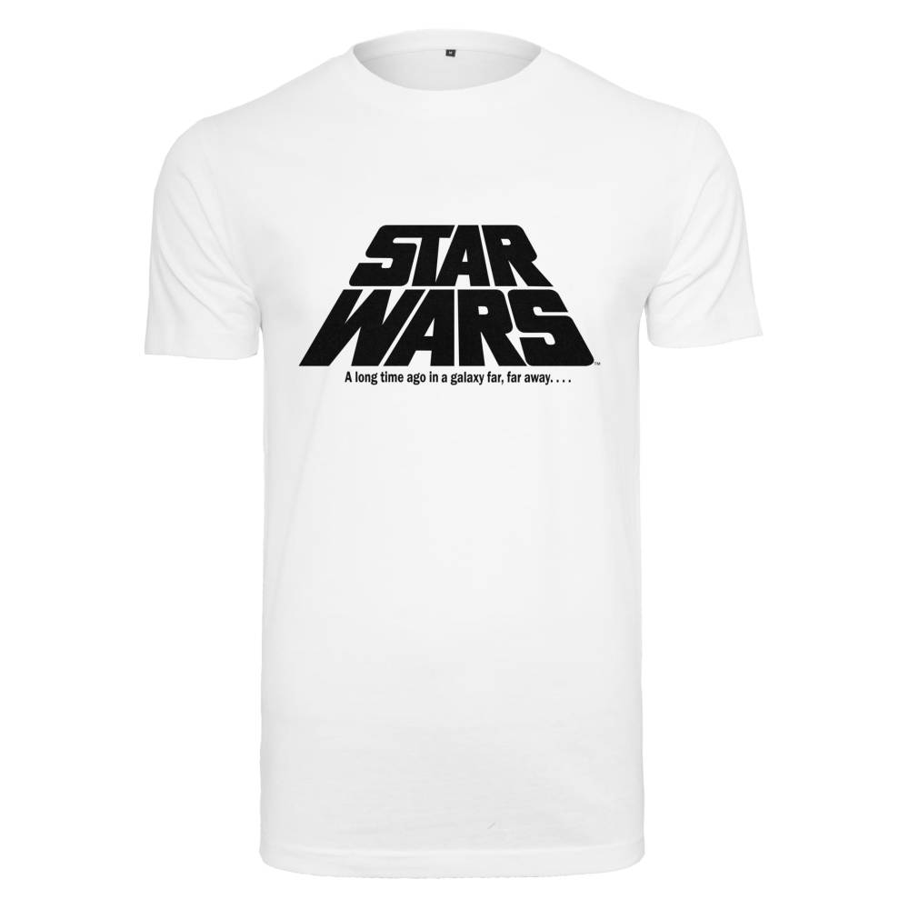 oppakken heroïne Storing Merchcode Merchcode Star Wars Heren Tshirt Original Logo Wit | Attitude
