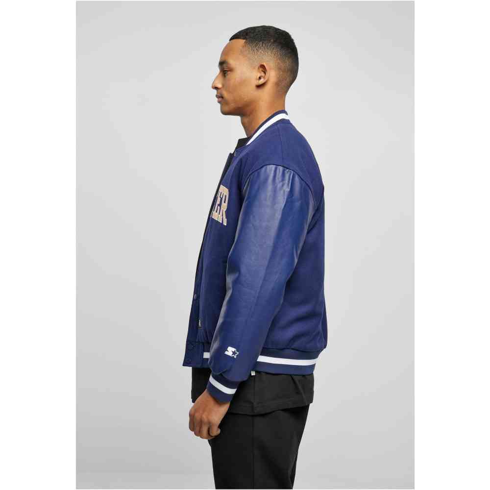 Jersey Varsity Bomber Jacket With Badges