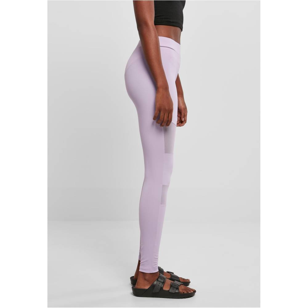 Urban classics Tech Mesh Leggings Purple