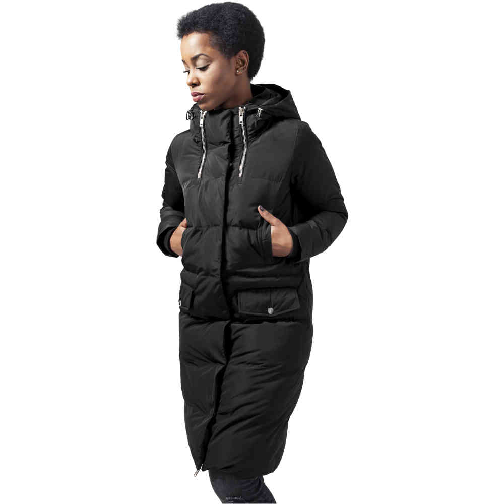 ladies bubble coat with hood