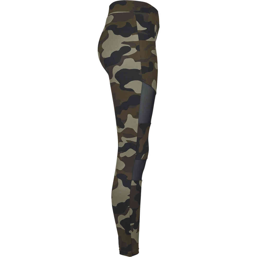 Urban classics Camo Tech Mesh Leggings Green