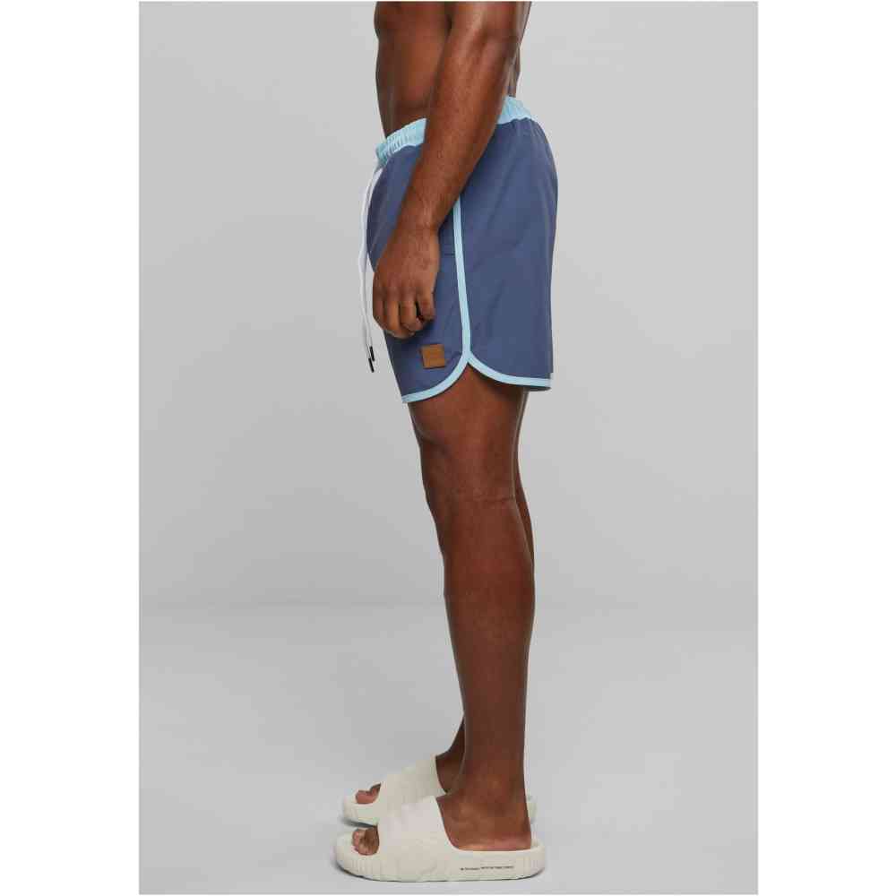Urban Classics Herren Retro Badehose – Mit Kordelzug, Reißverschlusstasche & In Vielen Größen