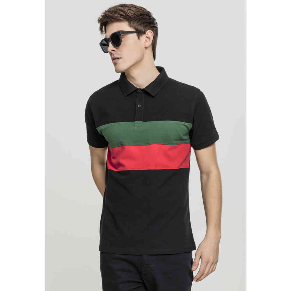 black and green polo shirt