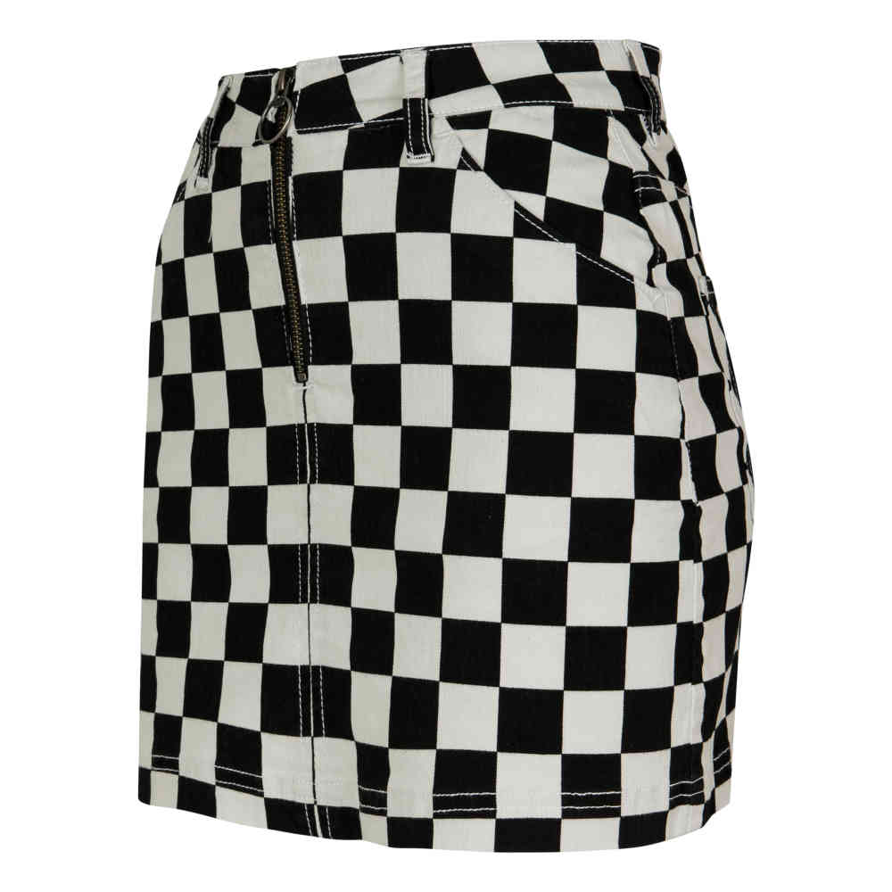 Urban Classics Urban Classics Kurzer Rock Check Schwarz Weiss Kariert Sc