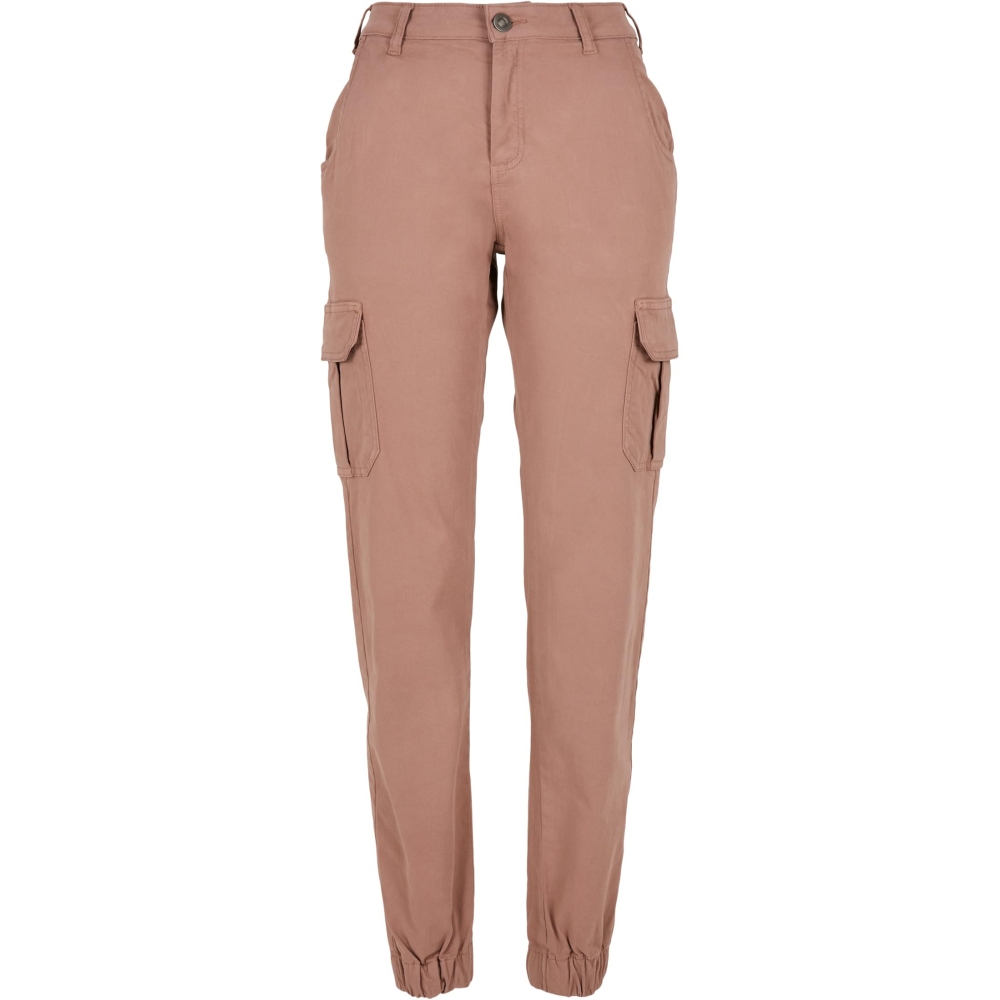 Urban Classics Ladies High Waist Cargo Pants duskrose