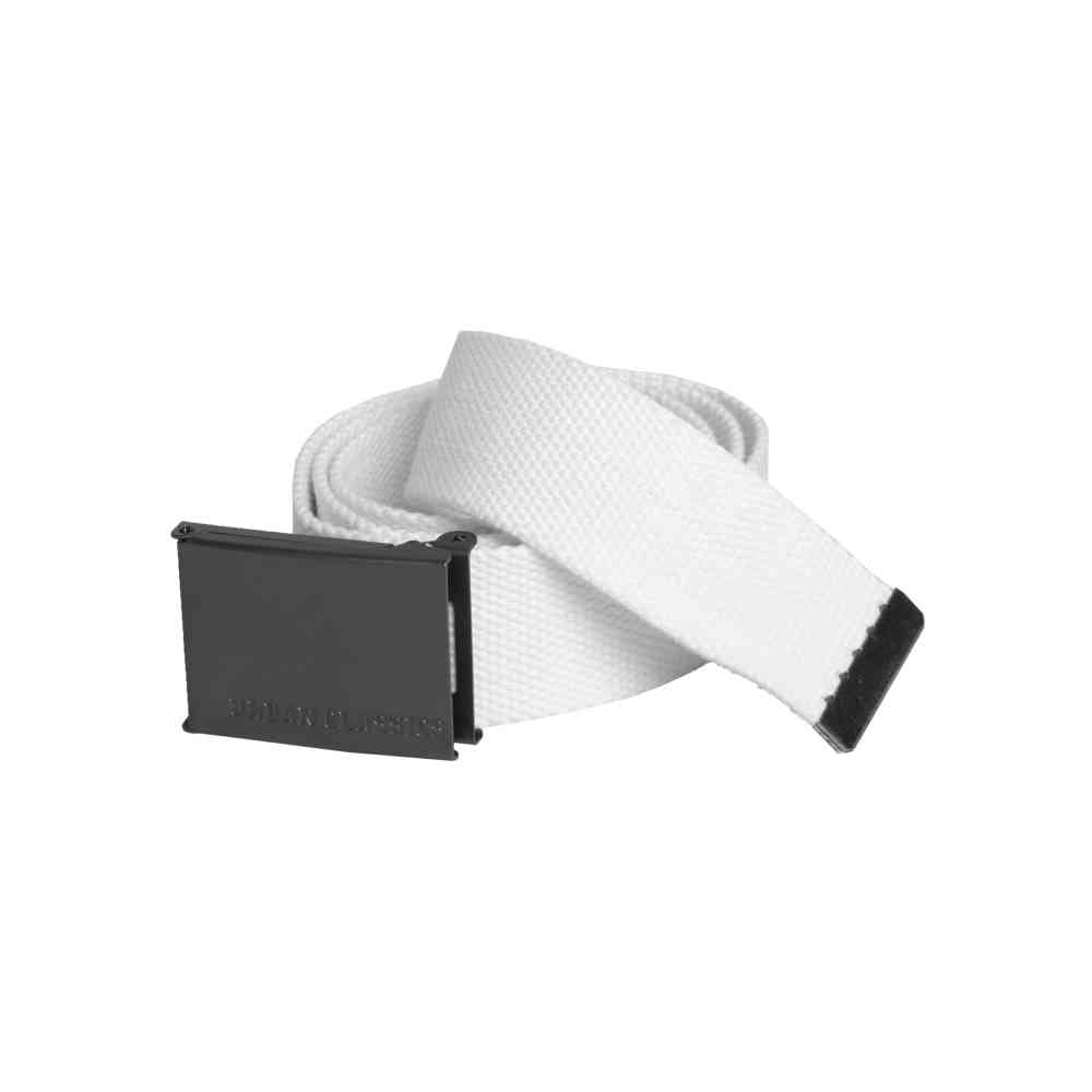 white canvas belt