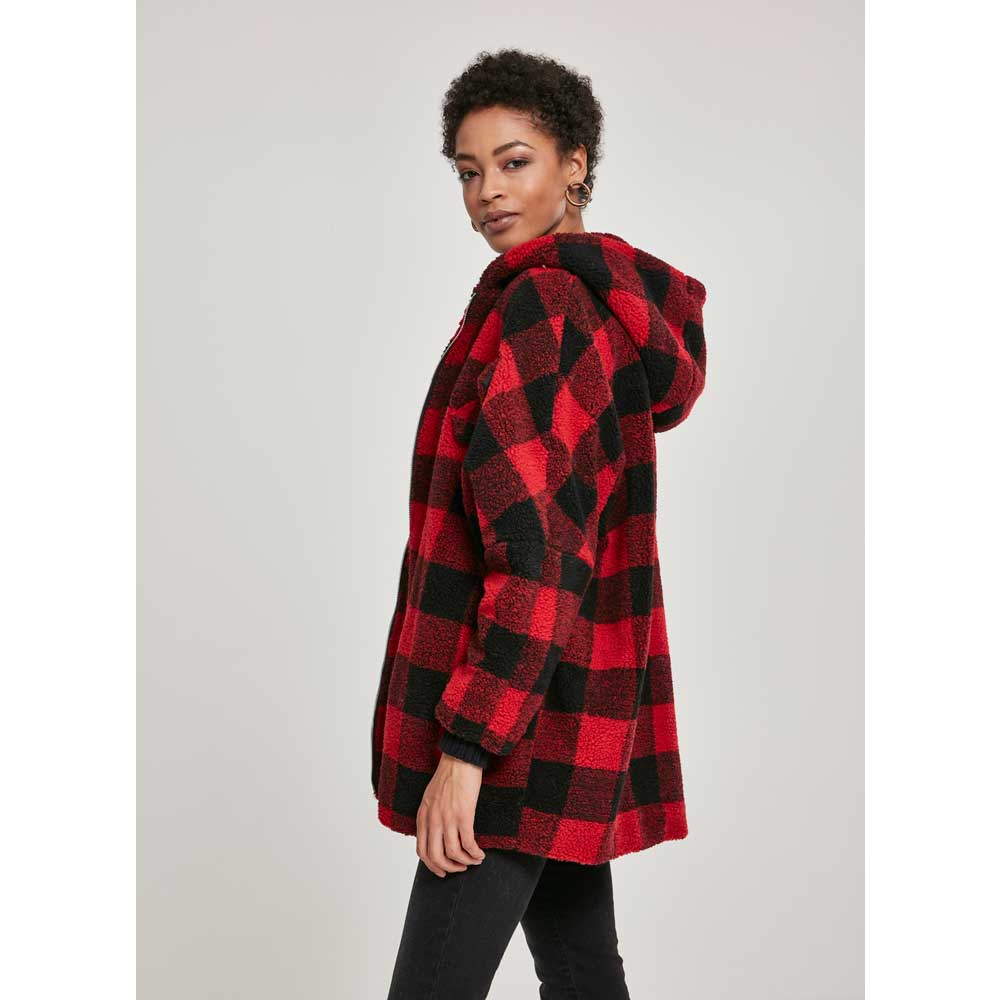 checked sherpa jacket