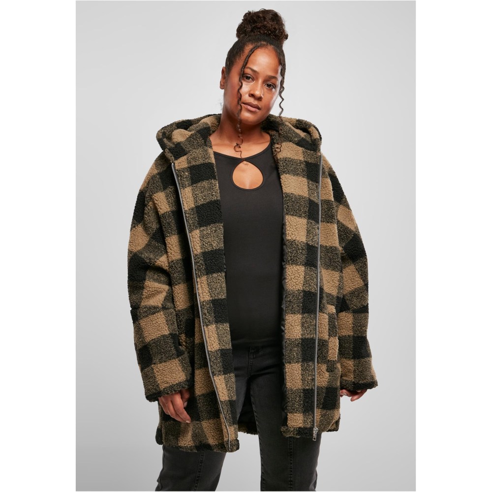 Urban Classics Urban Classics Oversized Check Sherpa Winter coat