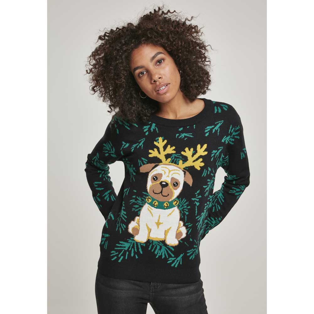 black pug christmas sweater