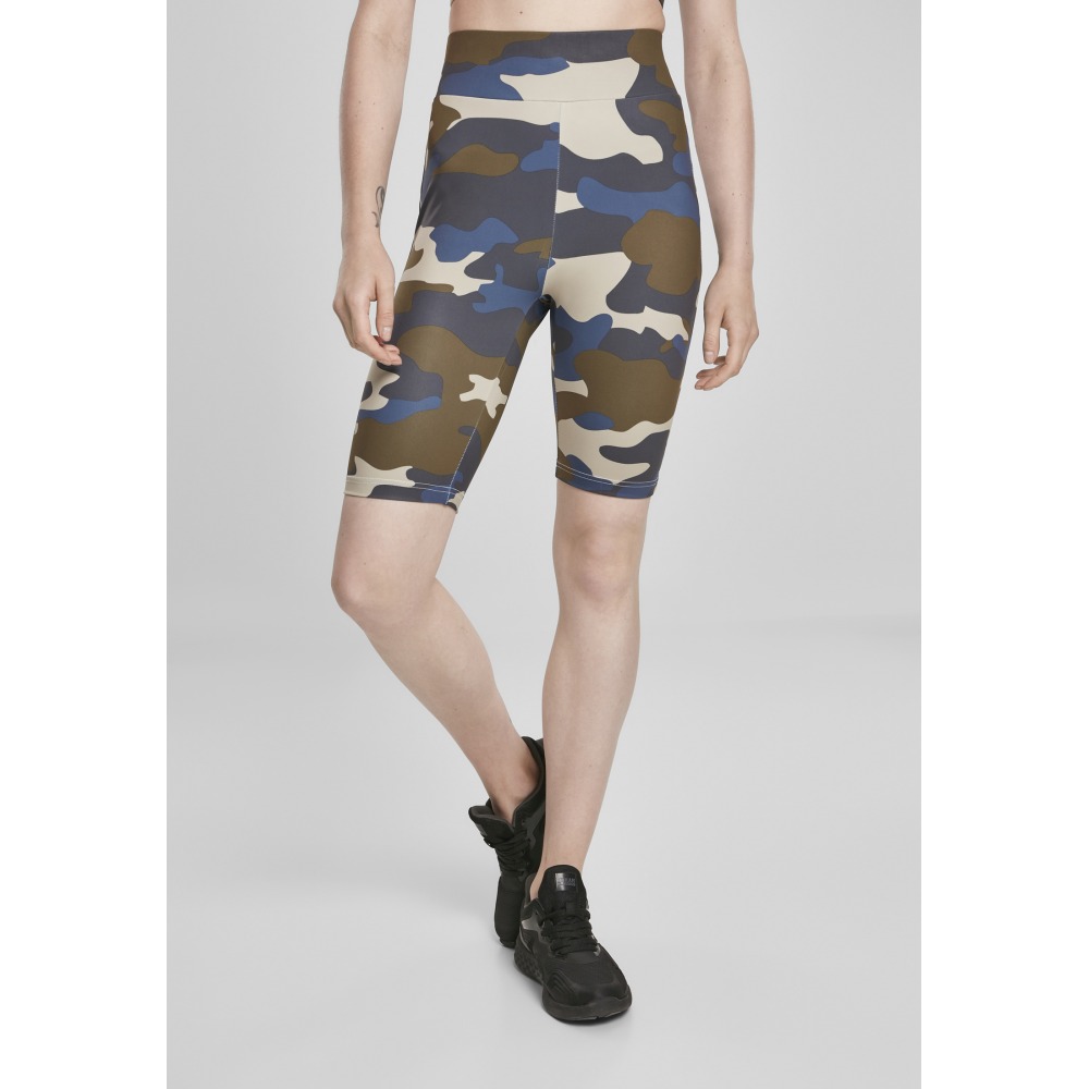 blue camo biker shorts