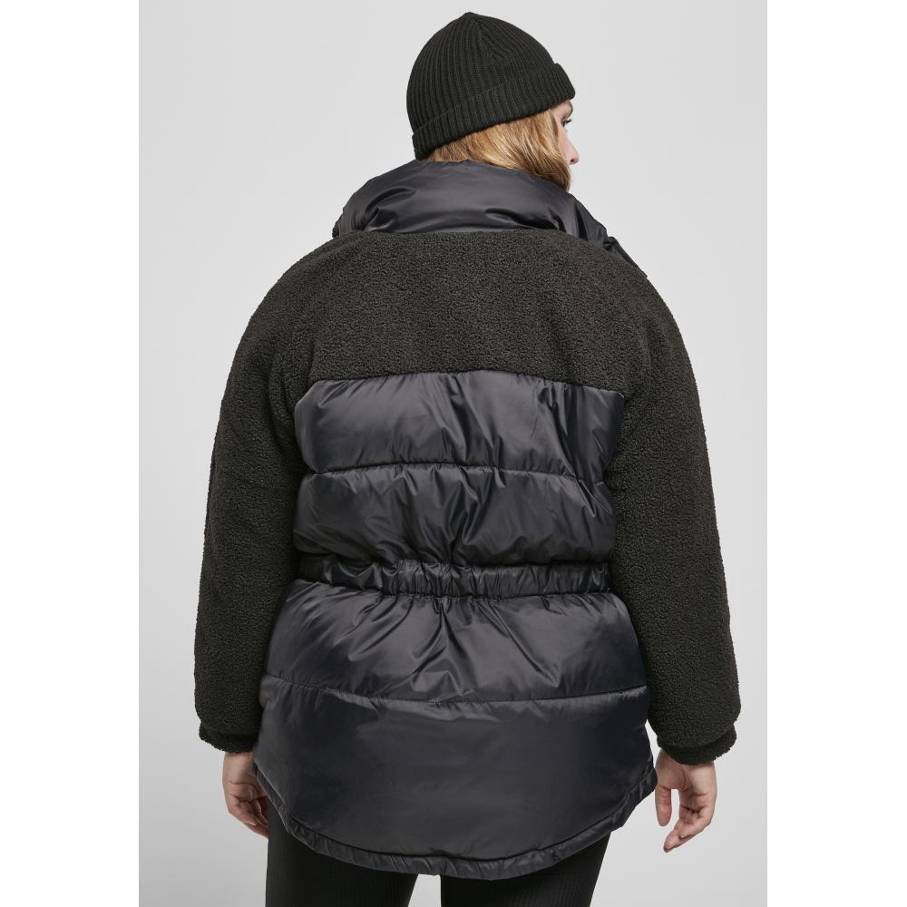 Urban Classics Damen Pufferjacke Mit Kapuze – Warm, Elastische Bündchen