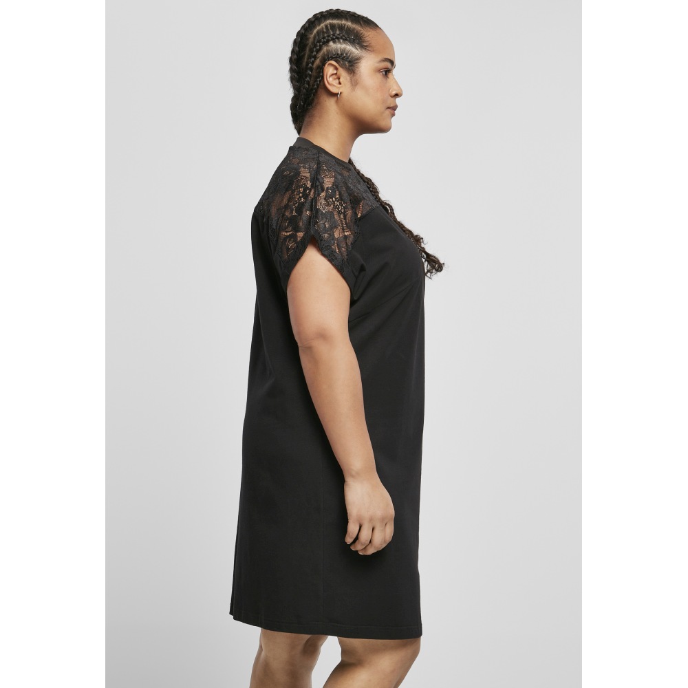 Urban Classics Urban Classics - Lace Tee Short dress - Black | Attitude