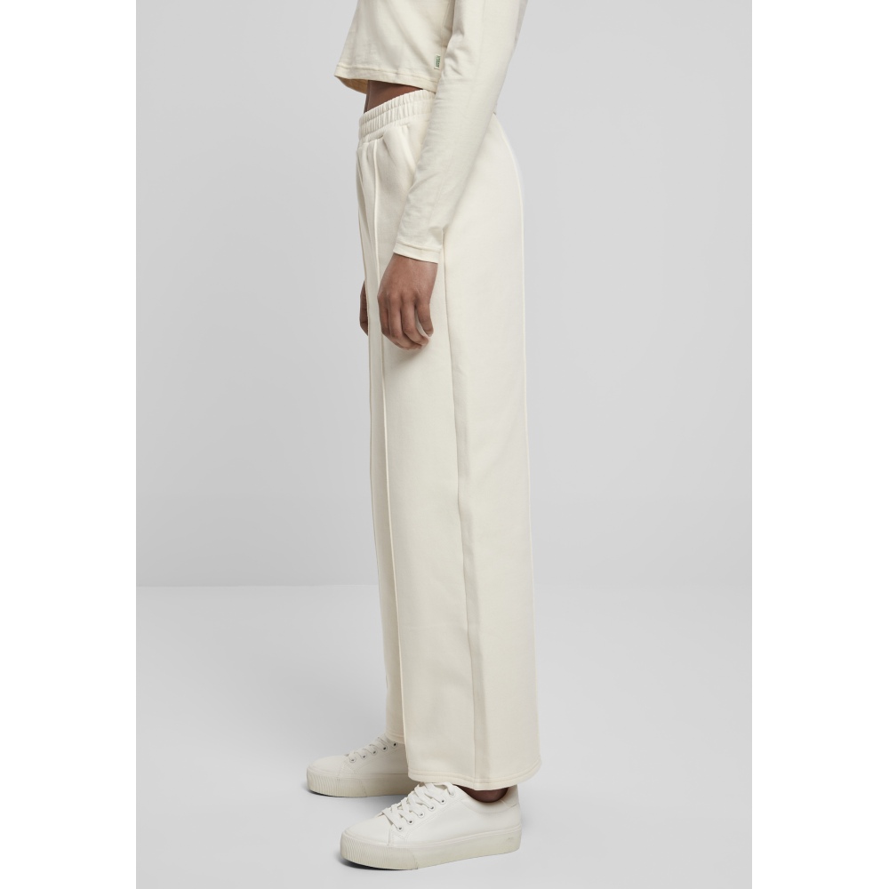 Urban Classics Urban Classics Dames joggingbroek Straight Pin Tuck Crem