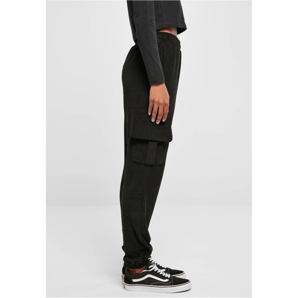 Urban Classics - Ladies High Waist Velvet Black - Leggings