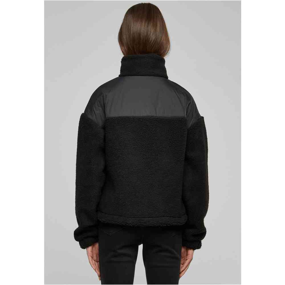 Sherpa Damensteppjacke Schwarz Sherpa Jacke Urban Classics Jacke