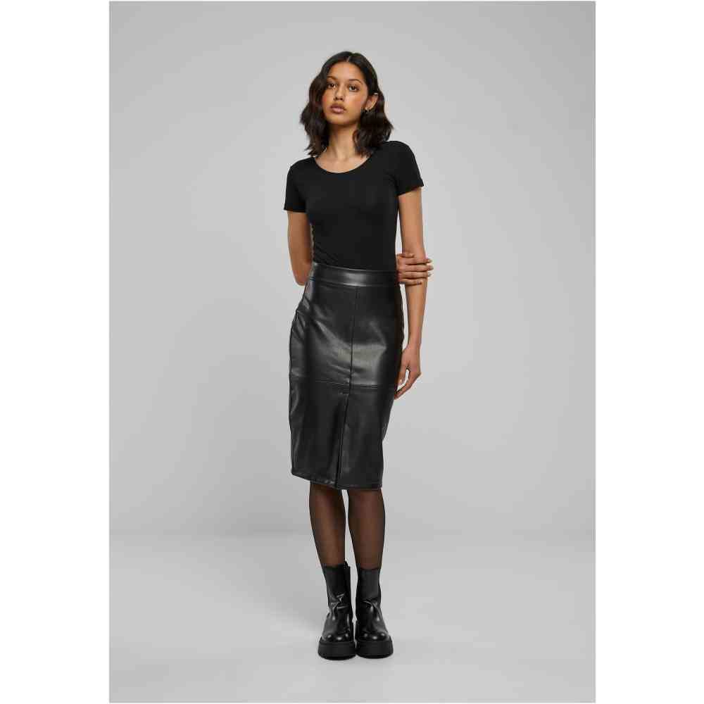 Urban Classics Urban Classics - Synthetic Leather Pencil skirt - Black Urban Classics Urban Classics - Synthetic Leather Pencil skirt - Black