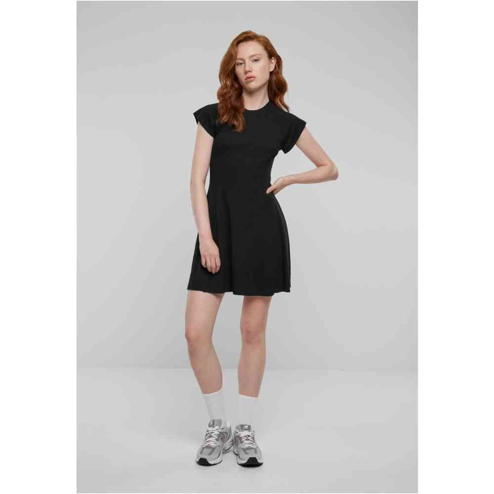 Urban Classics Urban Classics - Rib Skater dress - Black | Attitude Eur