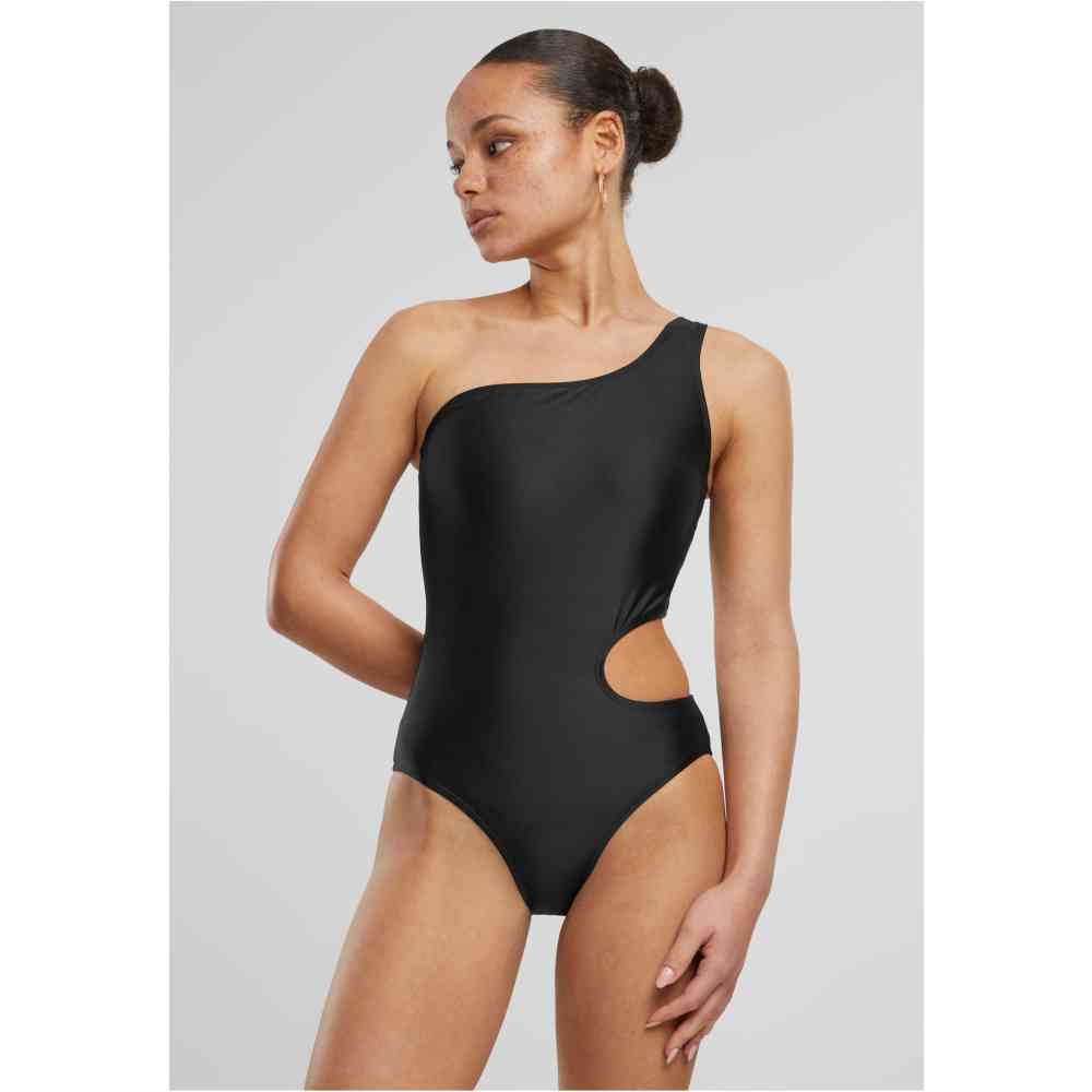 Urban Classics Bikini Asimmetrico Donna - Top Originale E Pantaloncino Regolabile, In Poliestere Ed Elastan