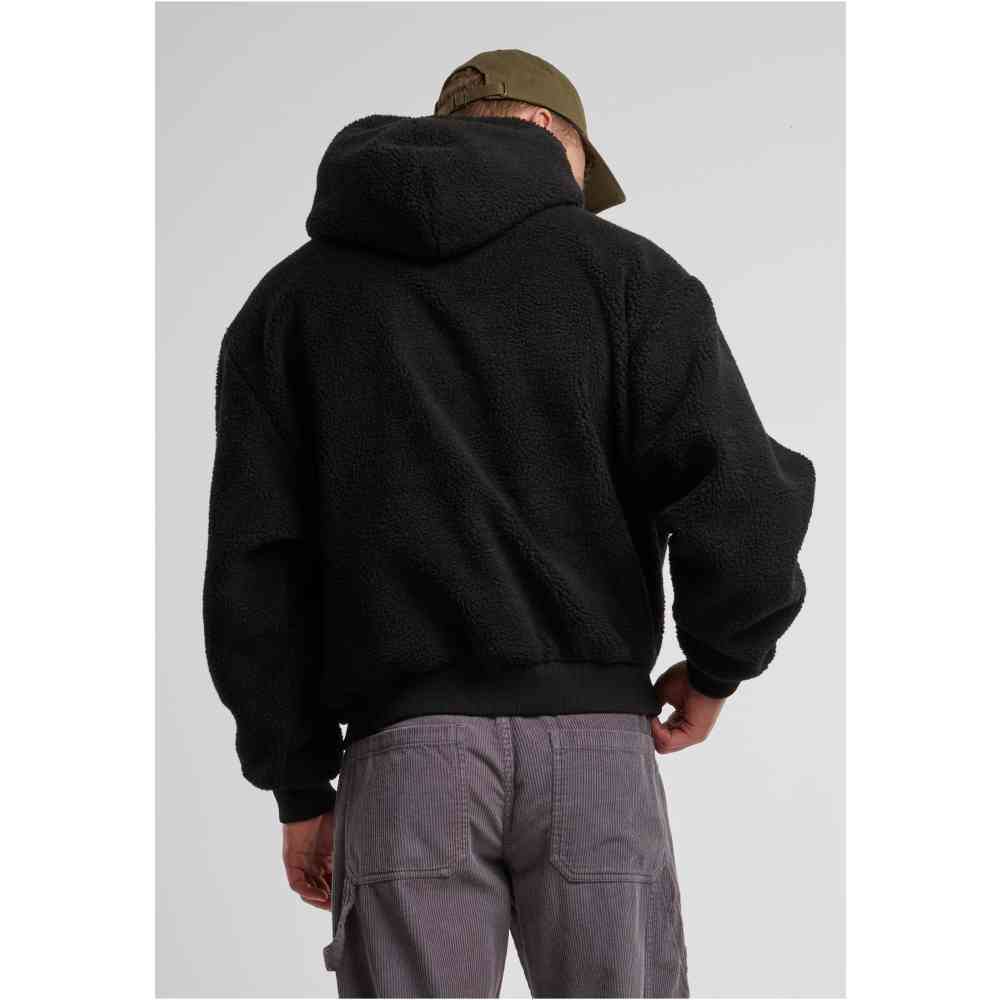 Urban Classics Capuchontrui voor heren, pluizige hoodie met ritssluiting, oversized pasvorm, softpink, 5XL Urban Classics Capuchontrui voor heren, pluizige hoodie met ritssluiting, oversized pasvorm, softpink, 5XL