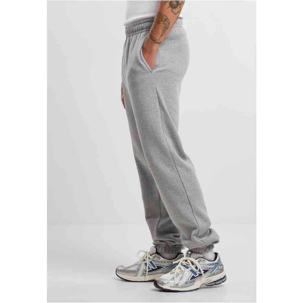 Jogging large gris chiné léger à cordons ajustables à la taille