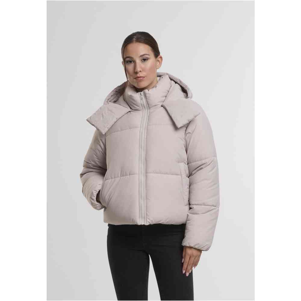 Urban Classics Urban Classics Hooded Collar Puffer jacket Grey