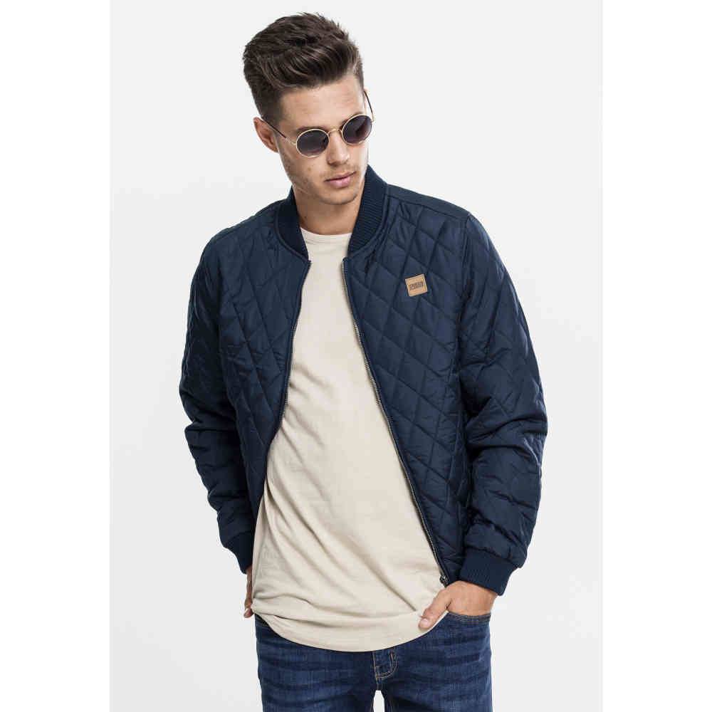 Urban Classics - Diamond Quilt Nylon Jacket - Zwart Urban Classics - Diamond Quilt Nylon Jacket - Zwart