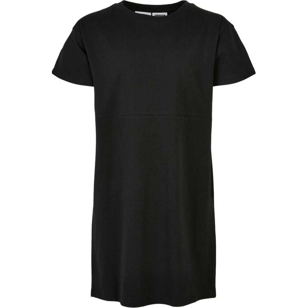 Urban Classics Ladies Organic Heavy Oversized Tee Dress, damesjurk in T-shirtstijl van biologisch katoen, verkrijgbaar in meerdere kleuren, maten XS-5XL, zwart, L