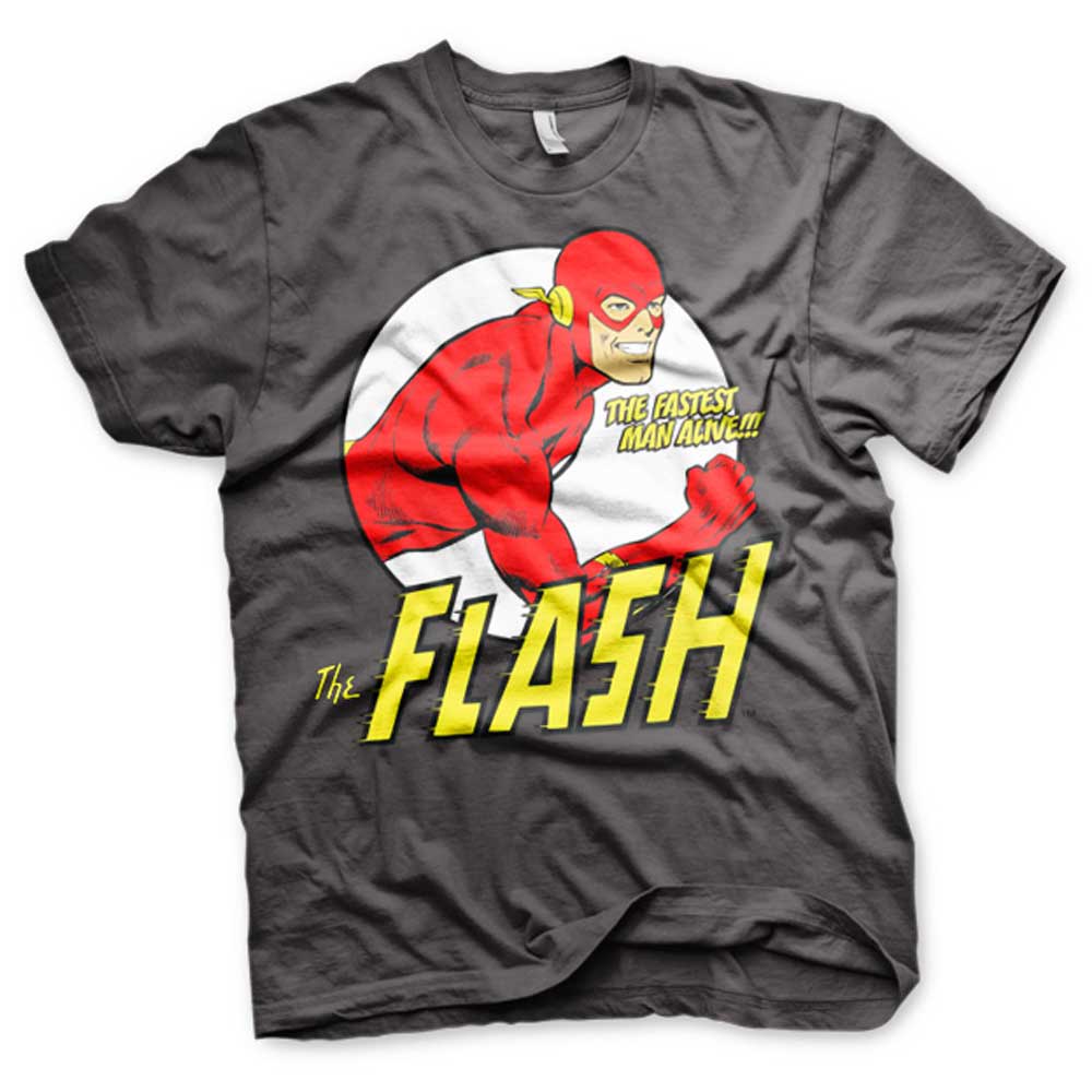Runner Schwarz S-XL Flash Superhelden Herren T-Shirt DC Comics 