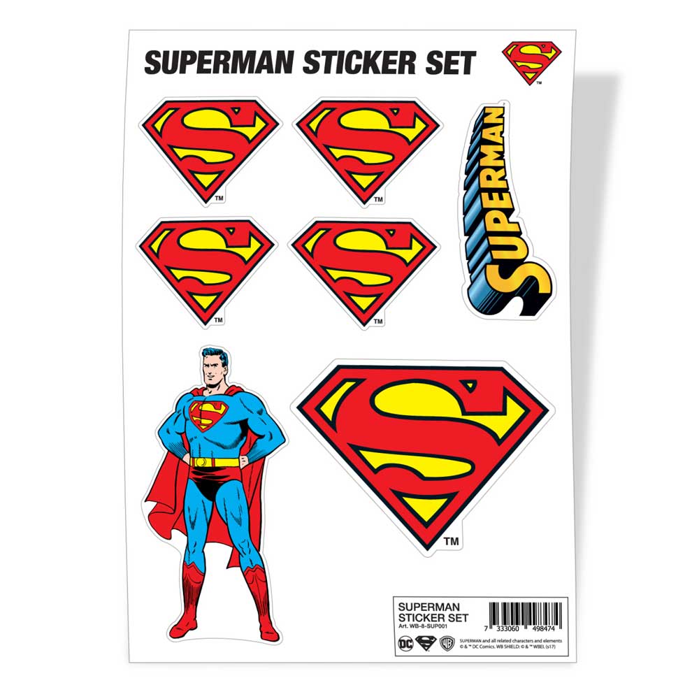 Dc Comics Superman Sticker Set Multicolours Superhelden Comics Merc