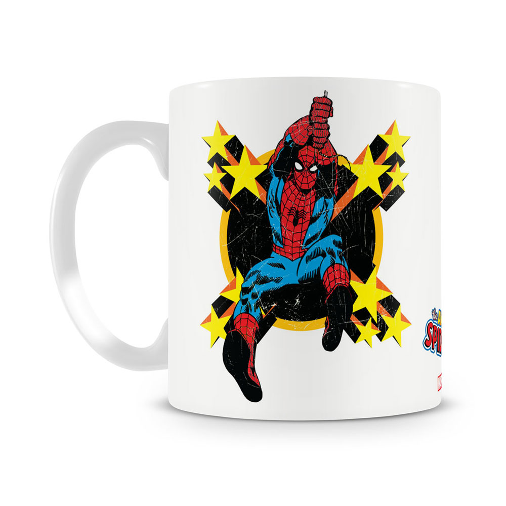 Marvel Spider Man Retro Spider Man Kaffeetasse Weiss Superhero Comic