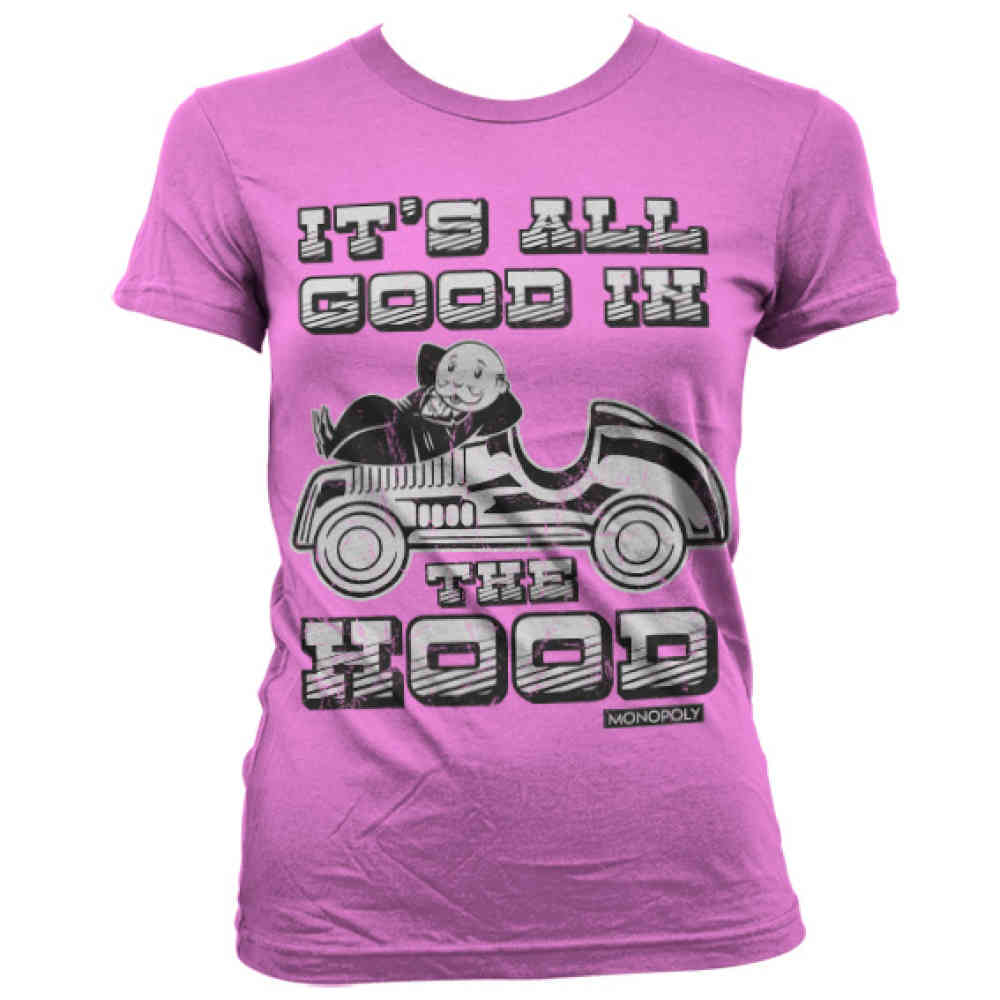Monopoly Ladies Tshirt It S All Good In The Hood Pink Attitude Europ