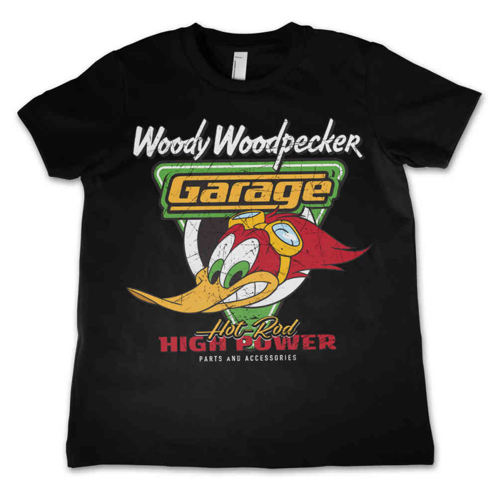 Woody Woodpecker Kids Tshirt Garage Black Attitude Europe