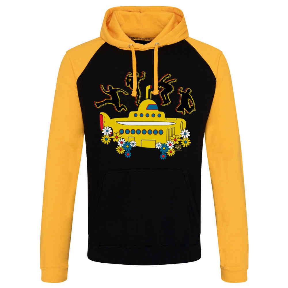 The Beatles Kapuzenpullover Hoodie Yellow Submarine Schwarz Gelb Att