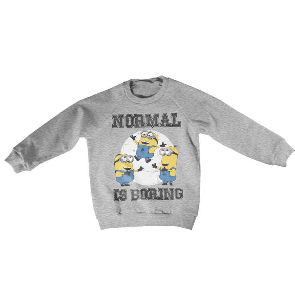 elleboog overhemd Identificeren Minions Sweater kids Normal Life Is Boring Grey | Attitude Europe