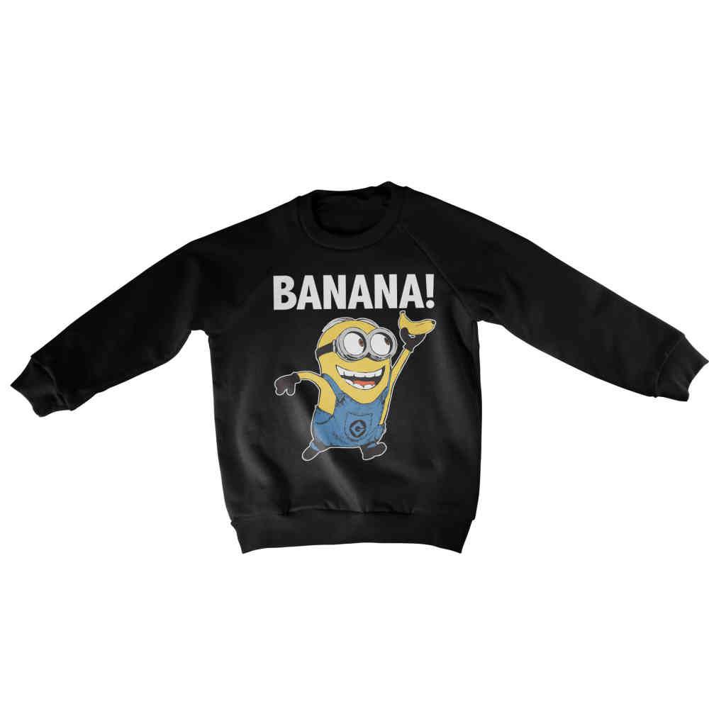 Minions Sweater Kids Banana Black Attitude Europe