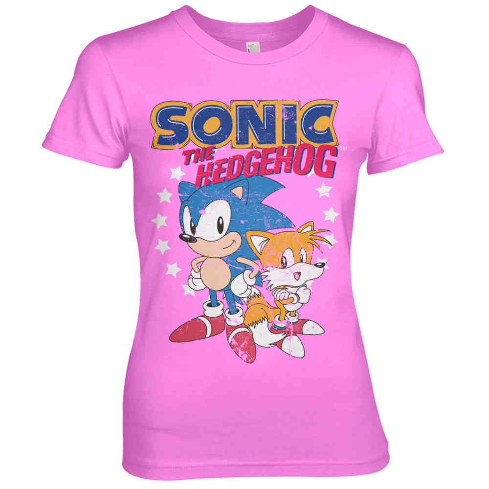 Sonic The Hedgehog Maglietta per Ragazze Sonic e Tails 