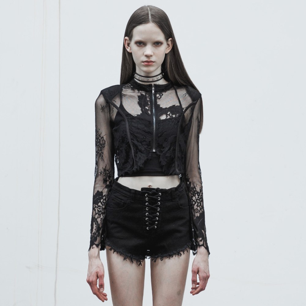 Black rave crop top Clearance